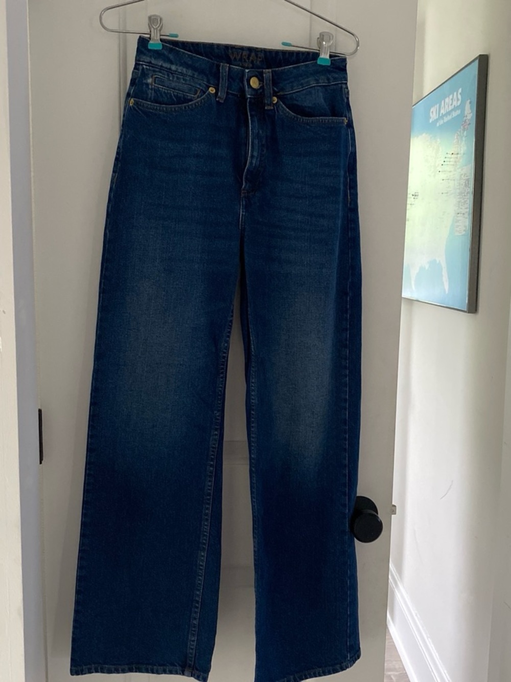 Wrap London Wide-Leg Jeans - Dark Blue